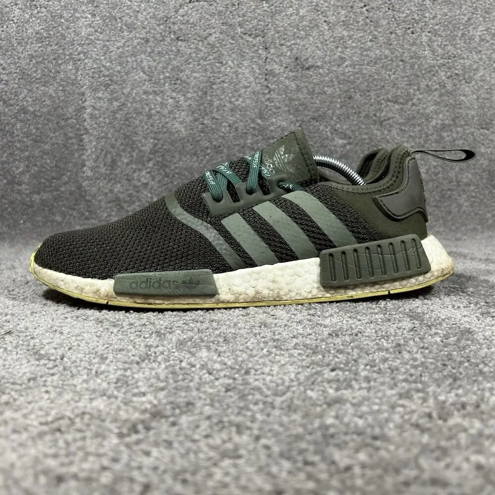 Adidas Boost NMD R1 CQ2414 Men’s Size 13 Night Cargo Green Athletic Shoes Used